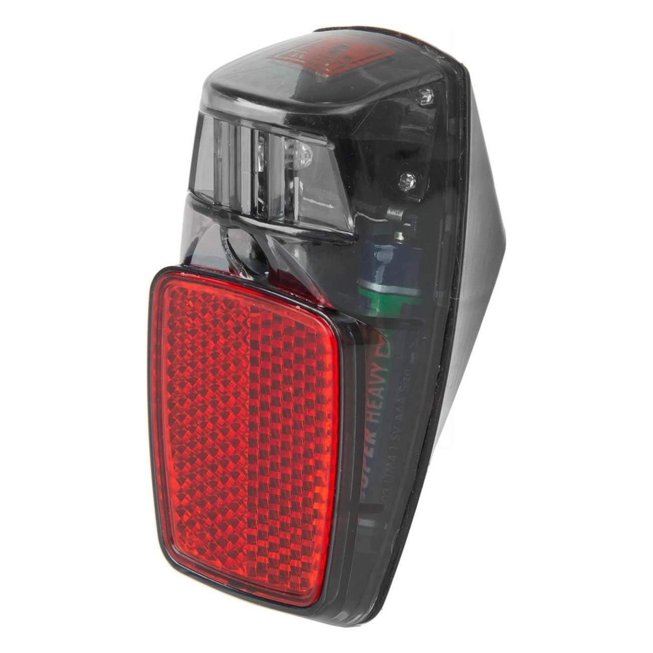 ANLUN Battery-Powered Rear Light for Fender with Red LED and Reflector - 1