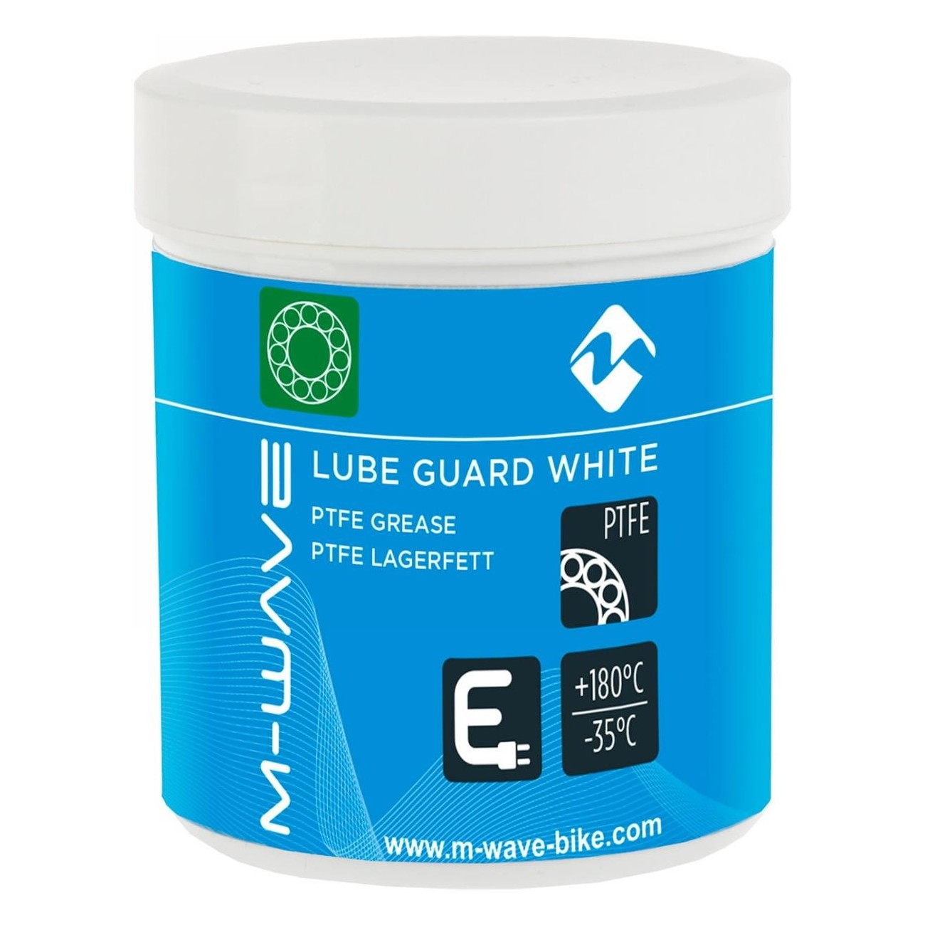 Lubrifiant Graisse pour Roulements M-WAVE Lube Guard White avec PTFE 125ml/100g - 1