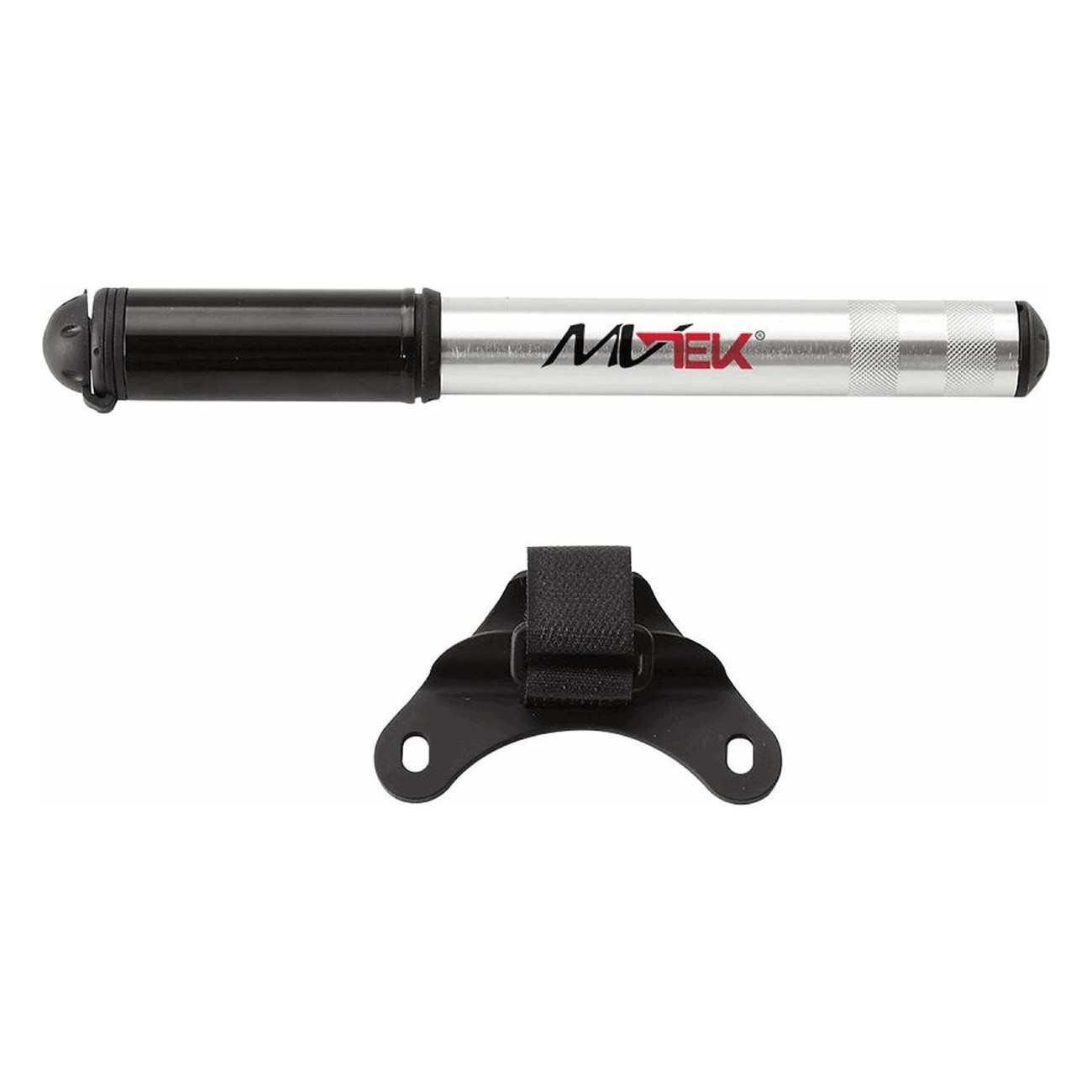 MVTEK Double Valve Pump Aluminum Silver 190mm 7 Bar - PRESTA Compatible - 1