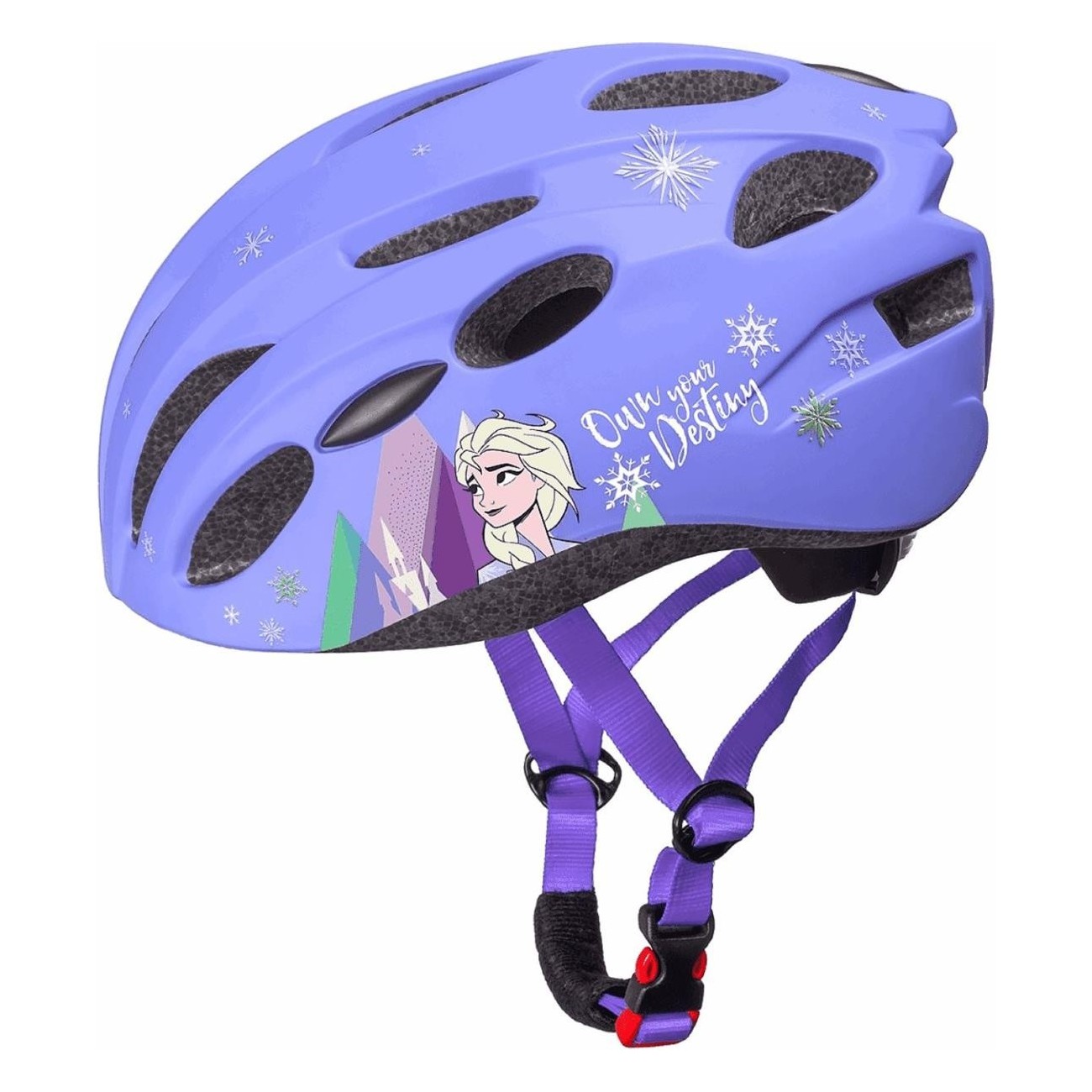 Disney Frozen II Purple Matte In Mold Helmet for Girls - Size S/M (52-56 cm) - 1