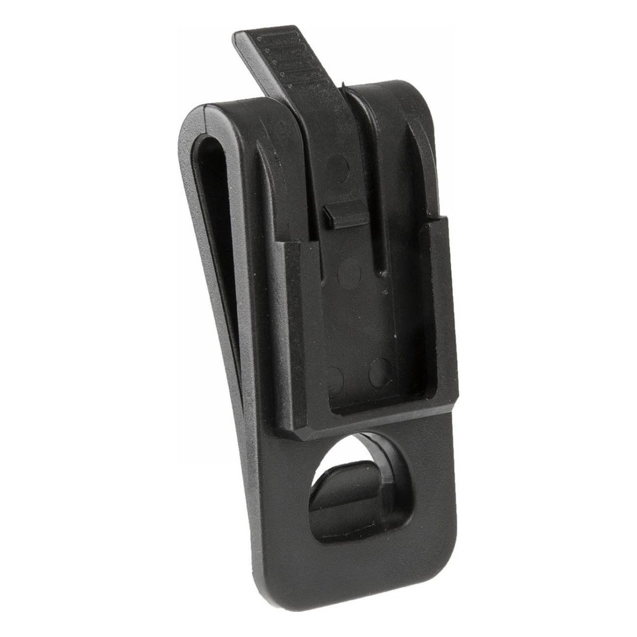 Clip Nero per Zaino/Cintura/Tasca Compatibile con Luci Bici Vari Modelli - 1 - Supporti e adattatori - 0887539013349