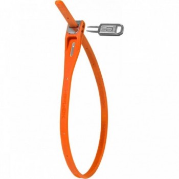 Cadenas à sangle réutilisable Hiplok Z LOK 42 cm Orange avec clé - 1