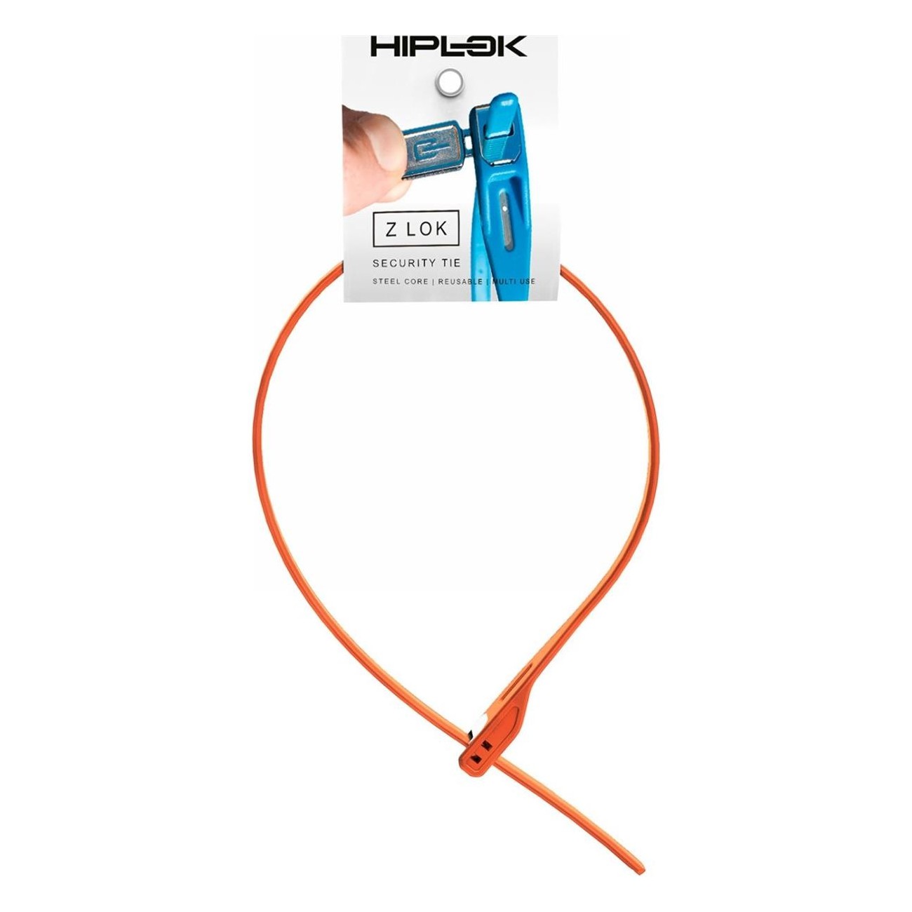 Cadenas à sangle réutilisable Hiplok Z LOK 42 cm Orange avec clé - 4