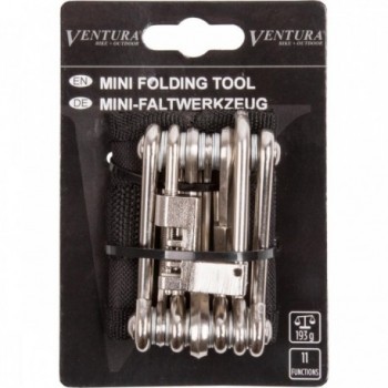 Ventura 11-Function Folding Multitool with Nylon Case, Silver - 3