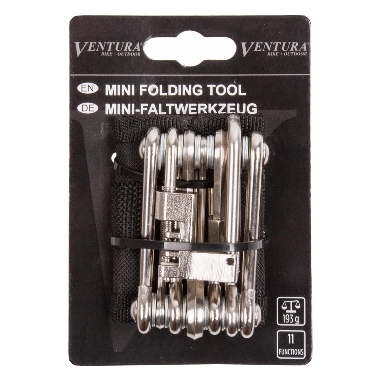 Ventura 11-Function Folding Multitool with Nylon Case, Silver - 3