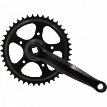 Black Steel Crankset 42T 170mm for Urban Bike 5-8 Speed - 1