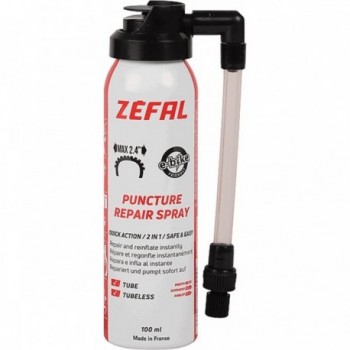 Spray Gonflant et Réparant Tubeless 100ml - Compatible avec Valves Presta et Schrader - 1