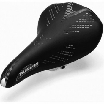 Selle VTT Homme Offroad Noire 272x161 mm 500g Skai avec Rail en Acier - 1