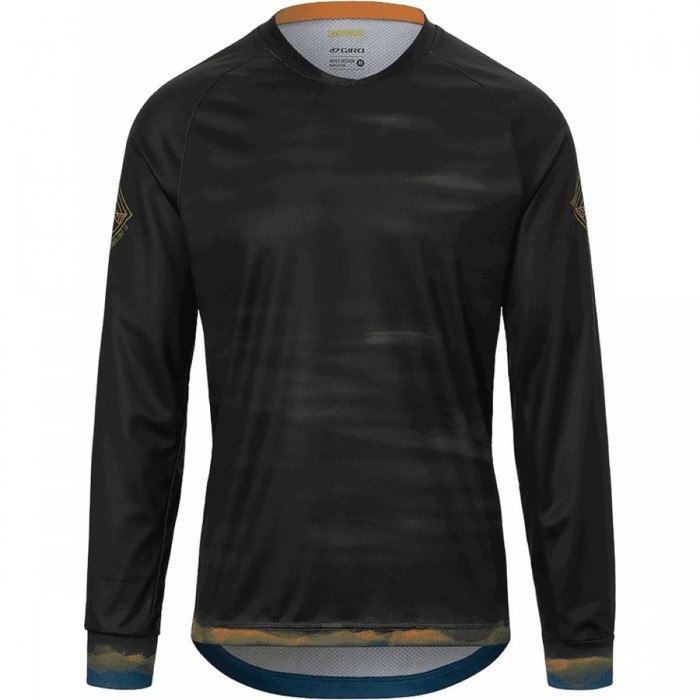 Camiseta Roust LS Verano Negro Naranja Azul Talla L - Transpirable y Ligera - 1