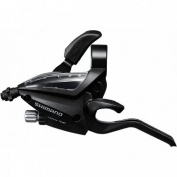 Mando Izquierdo Doble Shimano ST-EF 3V, 2 Dedos, Negro, OEM - 1