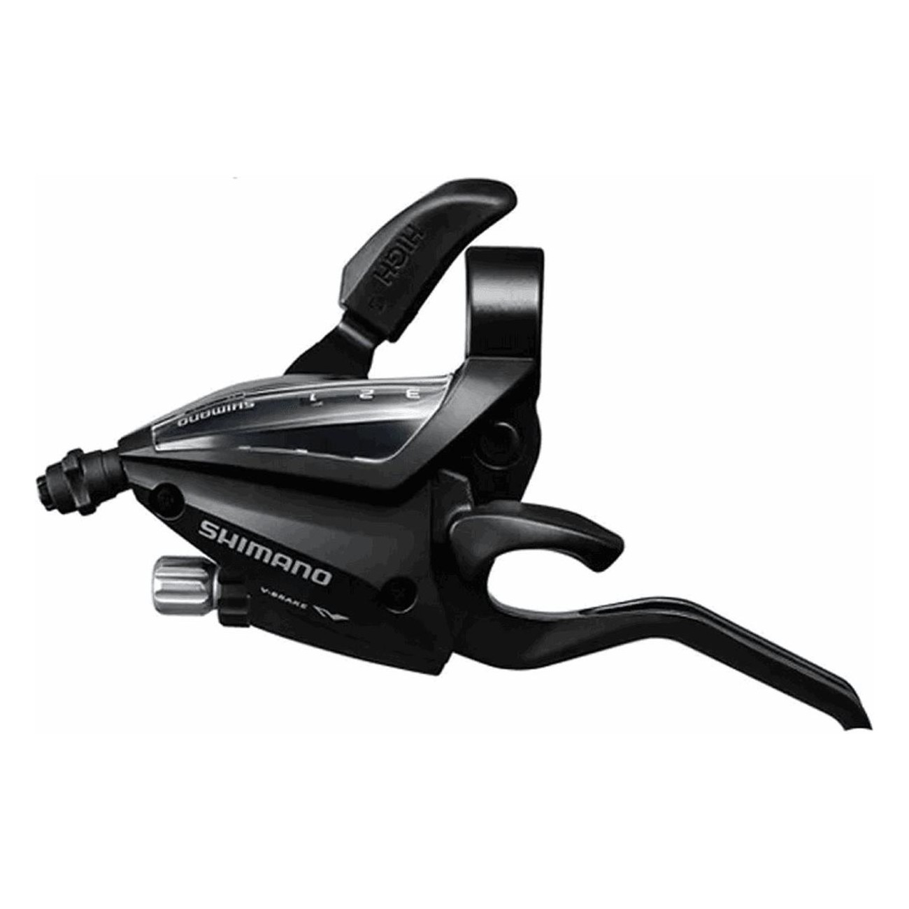 Mando Izquierdo Doble Shimano ST-EF 3V, 2 Dedos, Negro, OEM - 1