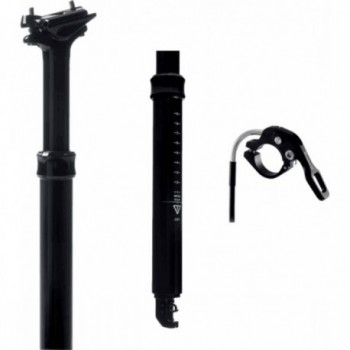 30.9mm Black Dropper Seatpost with 50mm Travel and Internal Cable, 400mm Length - 1