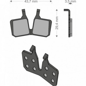 Pastillas de freno sinterizadas BRENTA para Magura MT5/MT7 - Alto rendimiento - 1