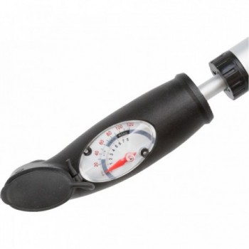 Mini Beto Aluminium Pumpe mit Doppelkopf und Manometer, Silber/Schwarz - 2