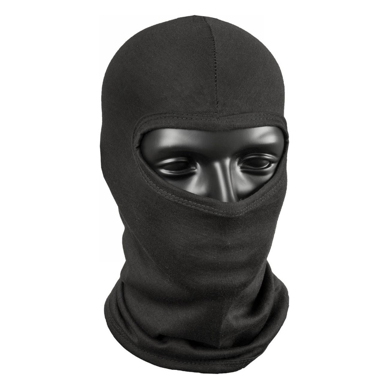 Black Cotton Balaclava with a Tight and Comfortable Fit - 1