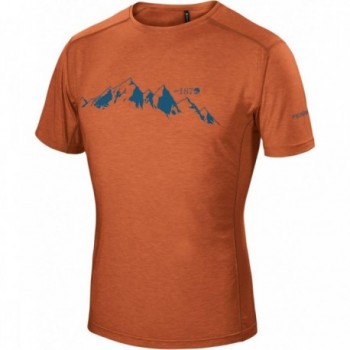 Men's Yoho Dark Orange T-shirt L in Quick-Dry Lyocell - 1