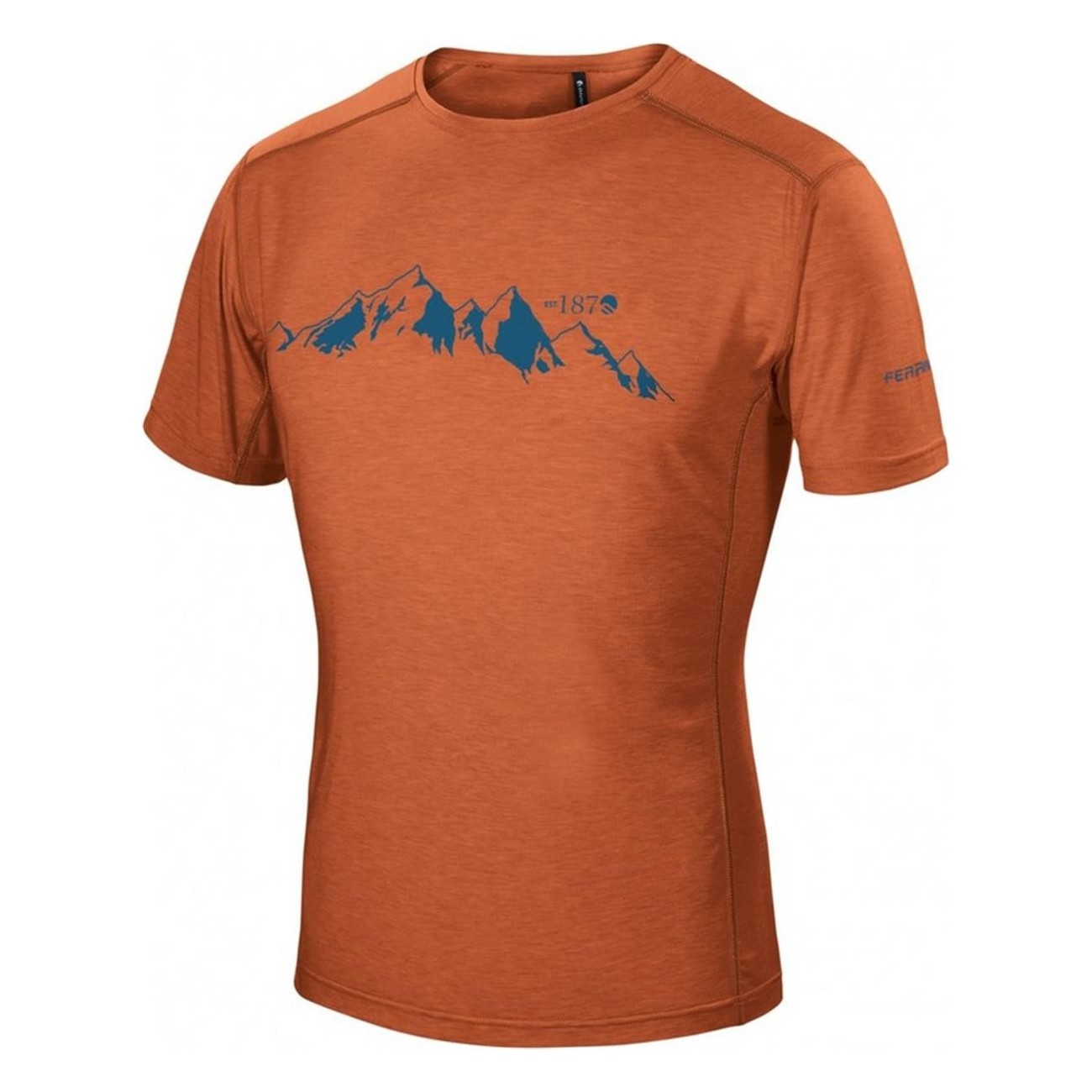 Men's Yoho Dark Orange T-shirt L in Quick-Dry Lyocell - 1