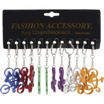 Set of 12 Durable and Colorful Aluminum Keychains - 1