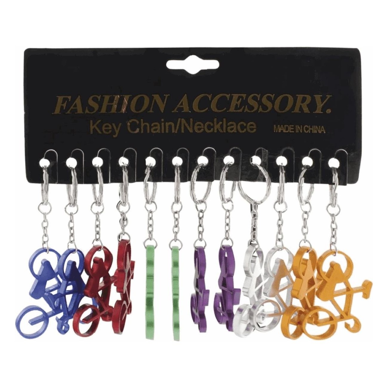 Set of 12 Durable and Colorful Aluminum Keychains - 1