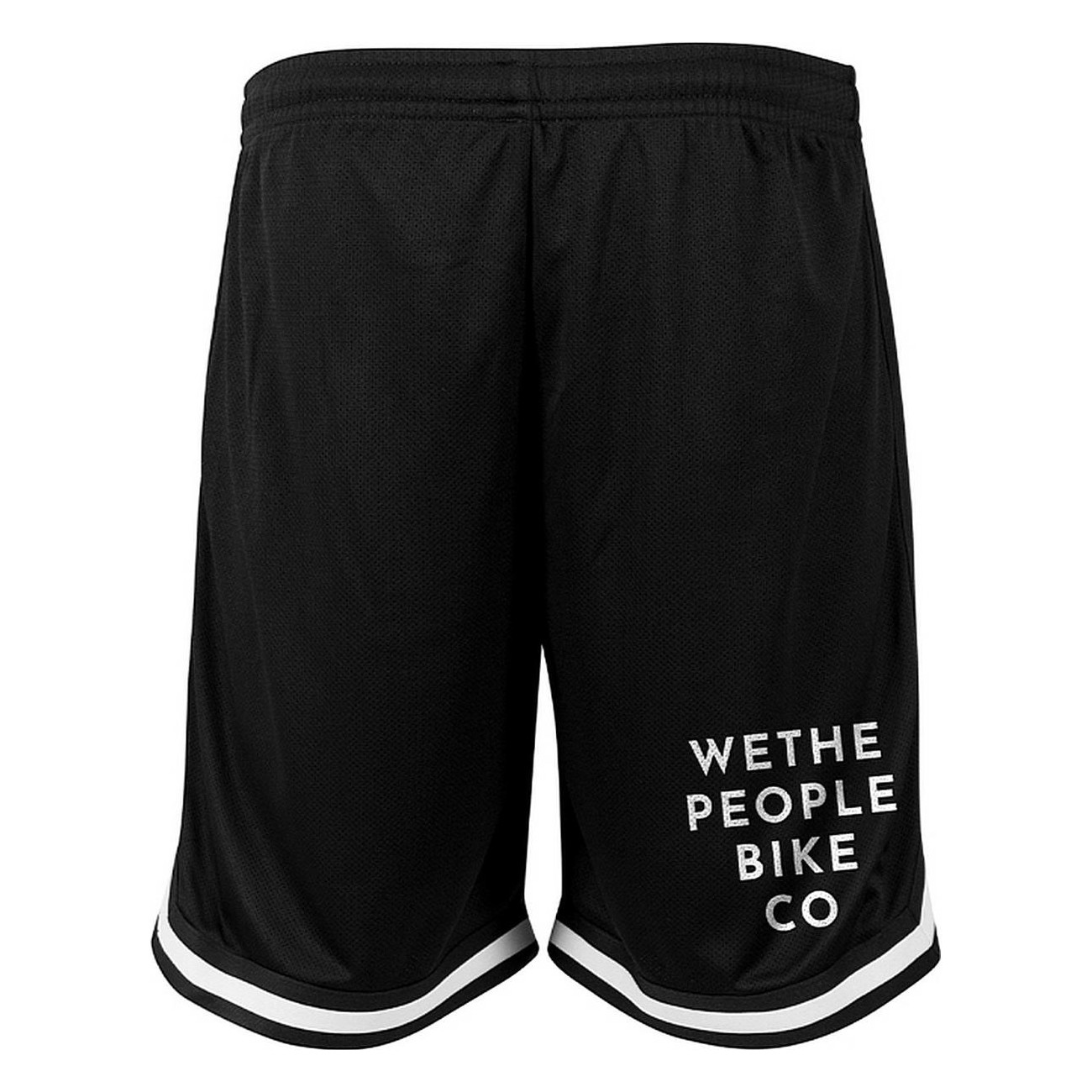 WeThePeople Bike Co. Shorts Schwarz mit Weißem Druck - Größe XL, 100% Baumwolle - 1