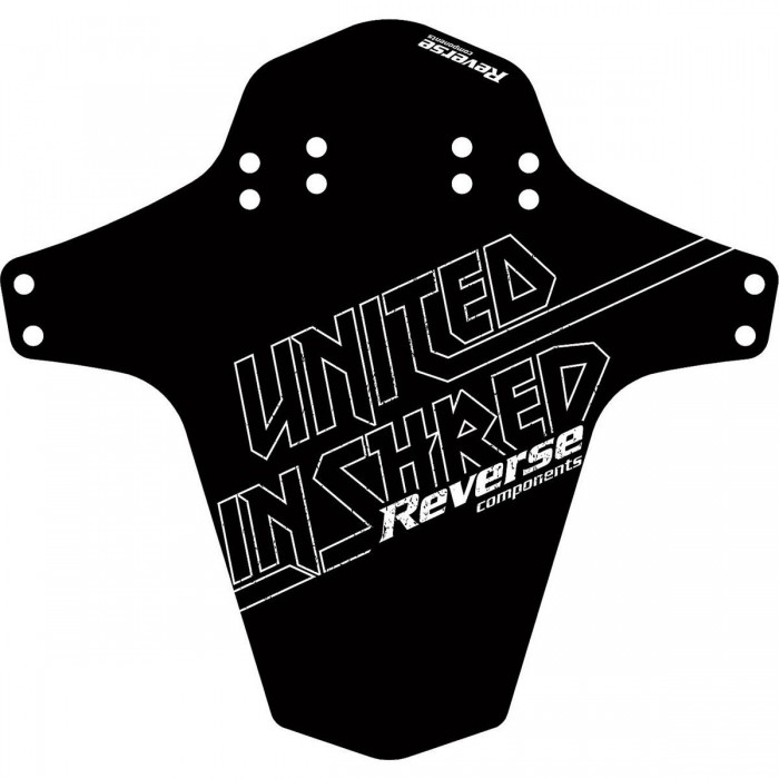 Reverse Mudfender United in Shred - Front and Rear Bike Protection, Black/White - 1