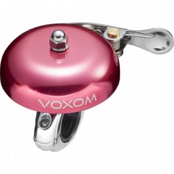 Sonnette de vélo Voxom KL14 Rouge, Design Rétro, Laiton Massif, 56 mm - 1