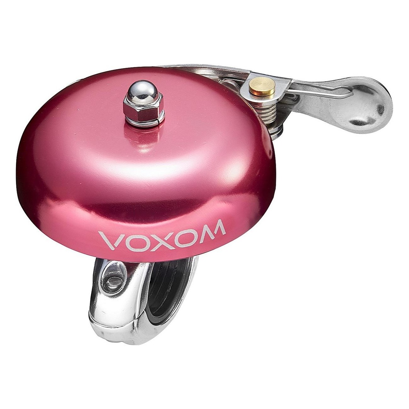 Voxom KL14 Bicycle Bell Red, Retro Design, Solid Brass, 56 mm - 1