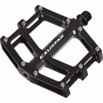 EXUSTAR MTB Pedale E-PB73 Aluminium Schwarz FLAT 117x114mm, 460g - 1