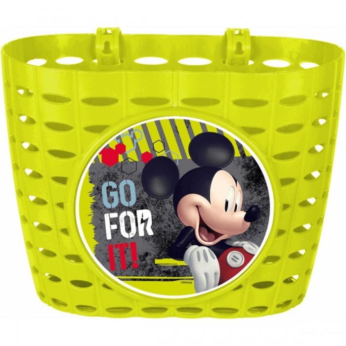 Disney Mickey Mouse Green Front Basket 19x13x15 cm Plastic - 1