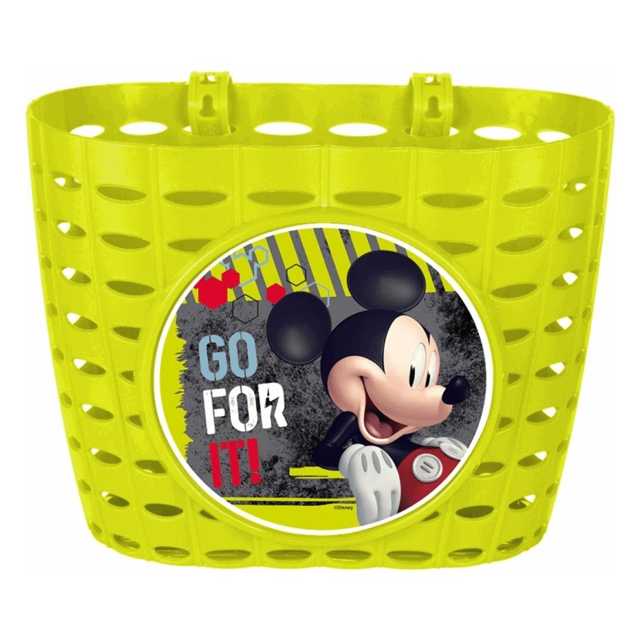 Disney Mickey Mouse Green Front Basket 19x13x15 cm Plastic - 1