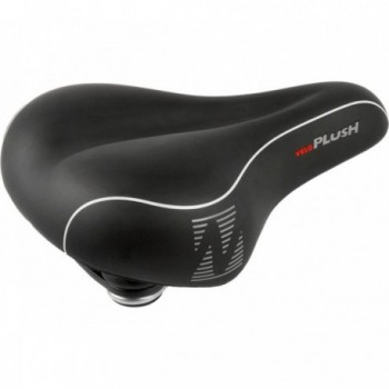 Selle Velo Plush Elasto MF City Comfort 275x211 mm Noir avec Mousse Mémoire - 1