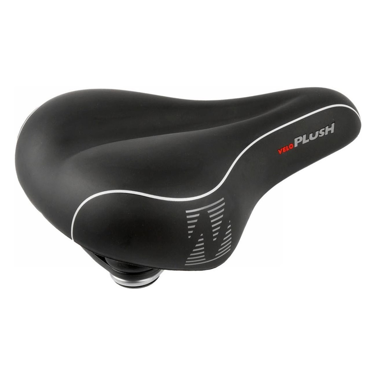 Selle Velo Plush Elasto MF City Comfort 275x211 mm Noir avec Mousse Mémoire - 1