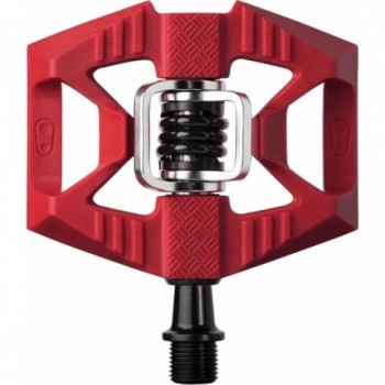 Pedali CRANKBROTHERS Double Shot 1 Dual Function per MTB, Città e Trekking - Colore Rosso, Corpo Composito, Perno Acciaio - 1 - 