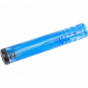 BMX Grip Jake Seeley Transparent/Blue Swirl with Ribbed Design and Odyssey Ends - 3