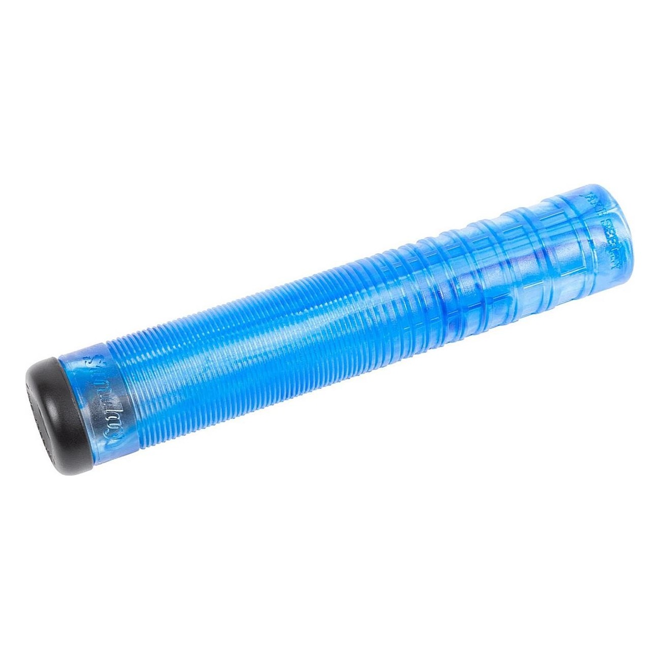 BMX Grip Jake Seeley Transparent/Blue Swirl with Ribbed Design and Odyssey Ends - 3