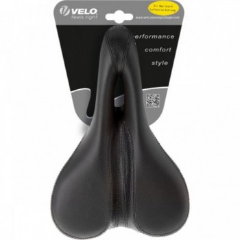 VELO Women's Saddle with Deep Channel and V-Cut 243x155 mm, No Clamp - 2