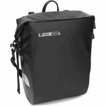 Bolsa Lateral Impermeable 20L Negra con Logo Reflectante - 34x18x42 cm - 1