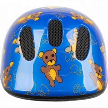 Casco per Bambini Ventura Kid-X-S Orsetto Blu, Taglia XS (46-52 cm) - Sicurezza e Comfort con Protezione Antizanzare e Visiera I