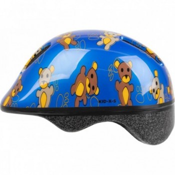 Casco per Bambini Ventura Kid-X-S Orsetto Blu, Taglia XS (46-52 cm) - Sicurezza e Comfort con Protezione Antizanzare e Visiera I