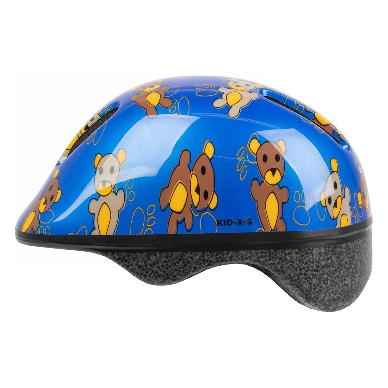 Casco per Bambini Ventura Kid-X-S Orsetto Blu, Taglia XS (46-52 cm) - Sicurezza e Comfort con Protezione Antizanzare e Visiera I