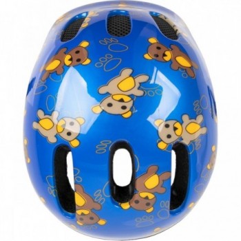 Casco per Bambini Ventura Kid-X-S Orsetto Blu, Taglia XS (46-52 cm) - Sicurezza e Comfort con Protezione Antizanzare e Visiera I