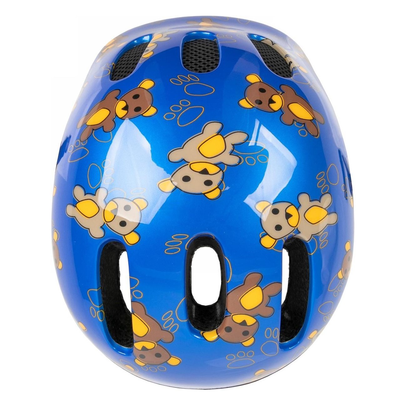 Casco per Bambini Ventura Kid-X-S Orsetto Blu, Taglia XS (46-52 cm) - Sicurezza e Comfort con Protezione Antizanzare e Visiera I