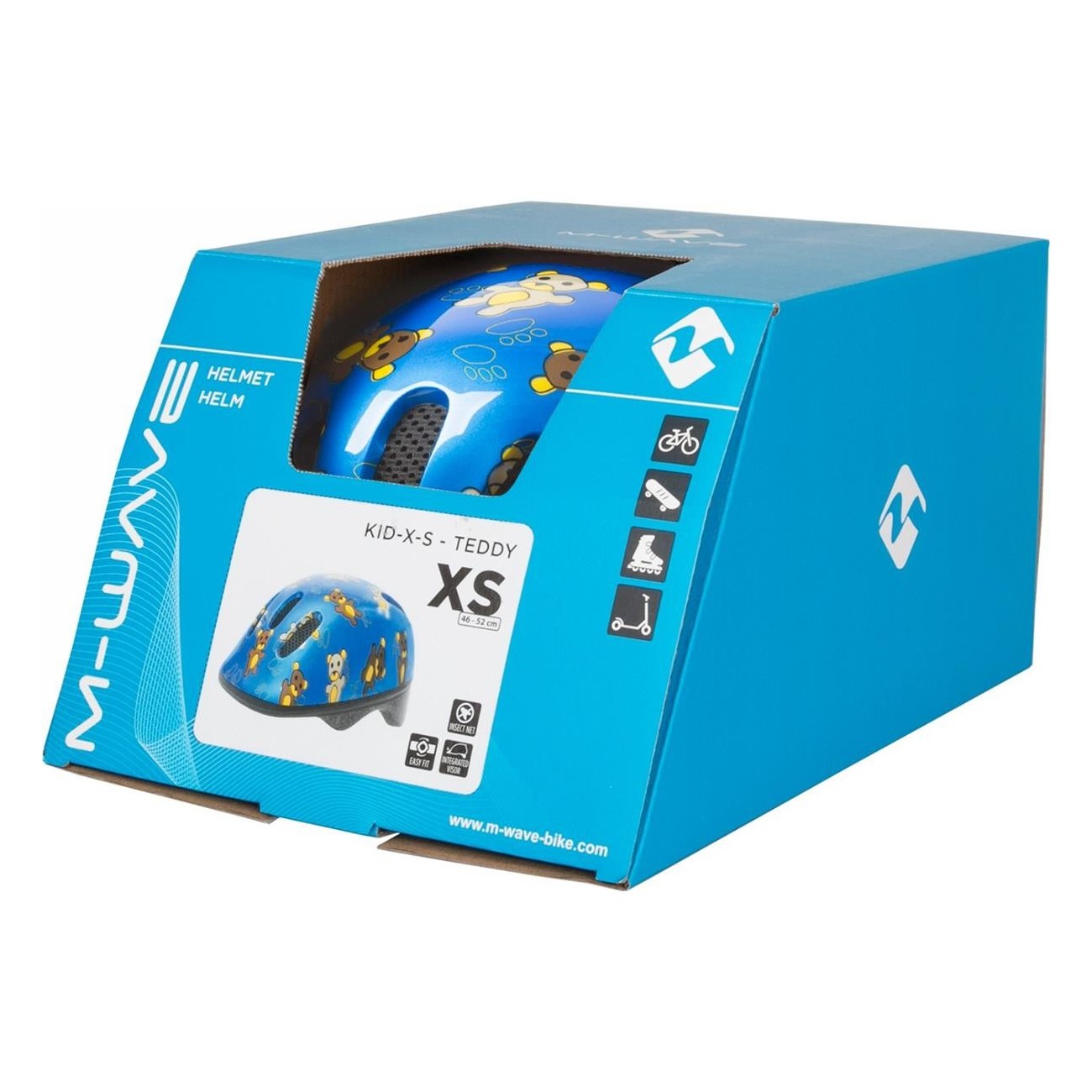 Casco Infantil Ventura Kid-X-S Osito Azul, Talla XS (46-52 cm) - Seguridad y Comodidad - 7