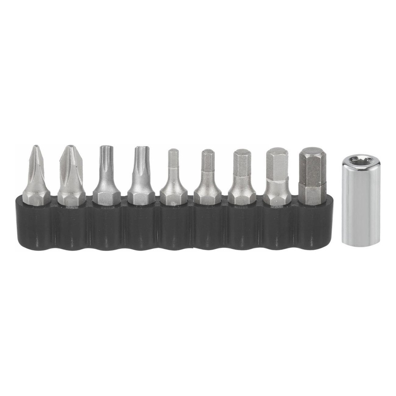 M-WAVE Bit-Set aus CrMo-Stahl mit 1/4' Adapter, Sechskant und Multikopf - 1