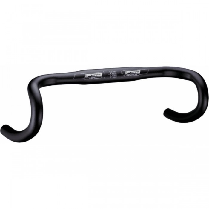 Compact Handlebar Bend Black Aluminum 420mm x 31.8mm for Road Bike - 1