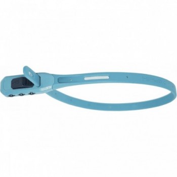 Cadenas à câble à combinaison 3 chiffres 430mm en acier - Couleur aquamarine - 1