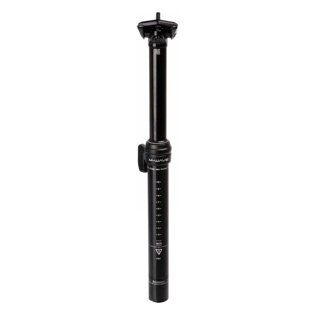 M-Wave 30.9x400 mm Pneumatic Seatpost with Remote, 125 mm Adjustment, Black - 2