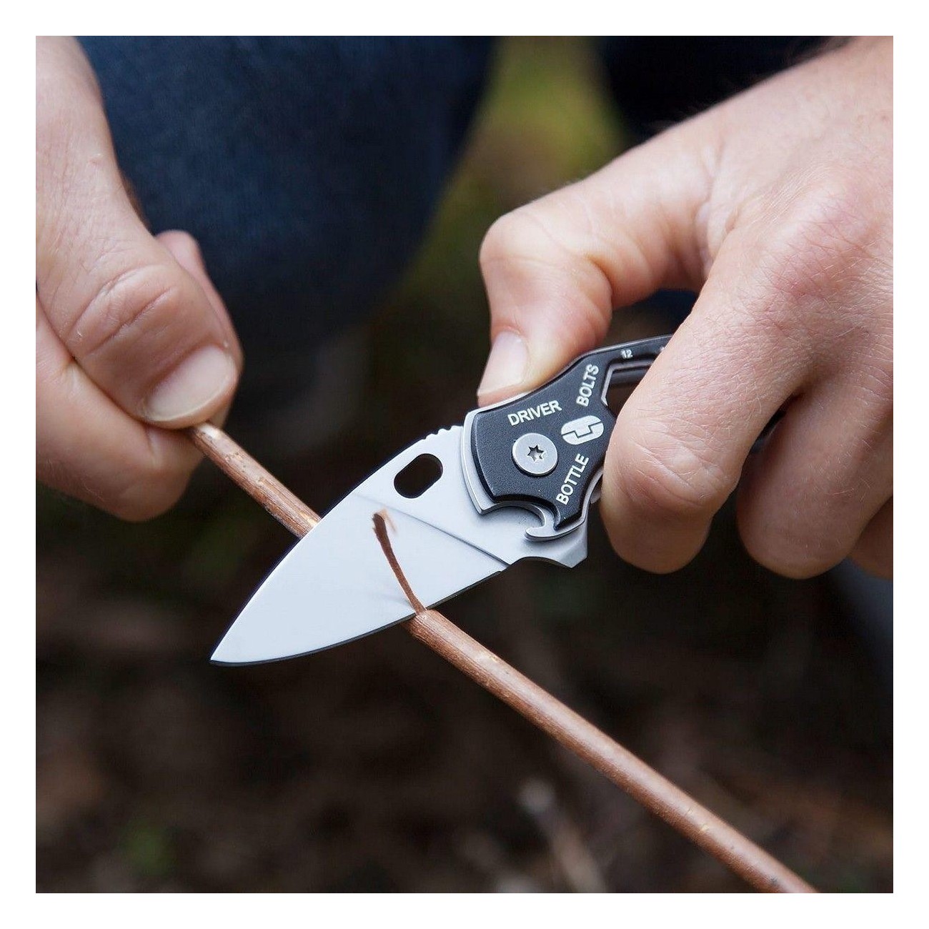 Couteau Multi-usage Smartknife : Tire-bouchon, mousqueton, cutter et tournevis en acier inoxydable - 2