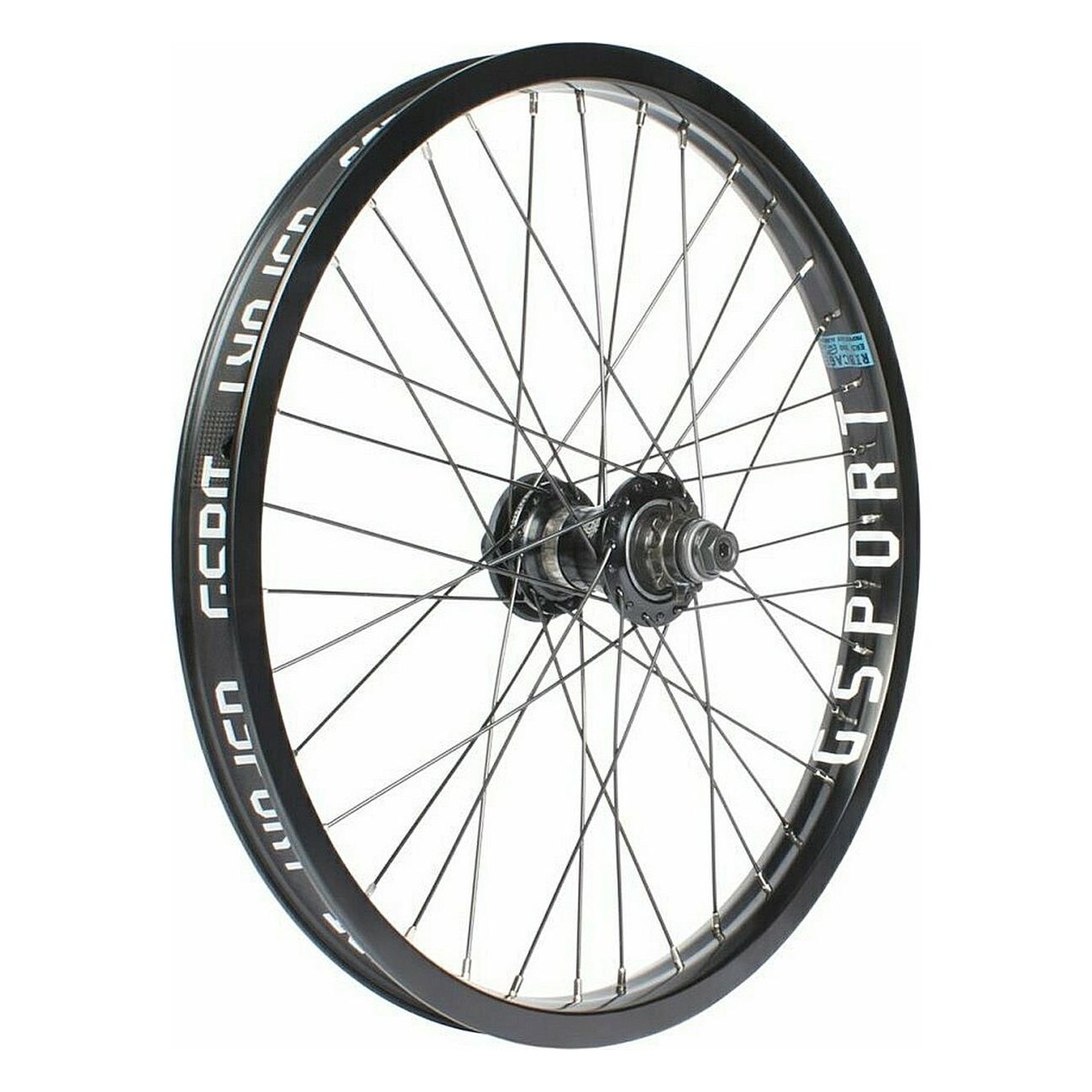 Roues Arrière G-Sport Elite FC 9T 36H LHD 14mm Ribcage x Frein V2 - Noir - 1