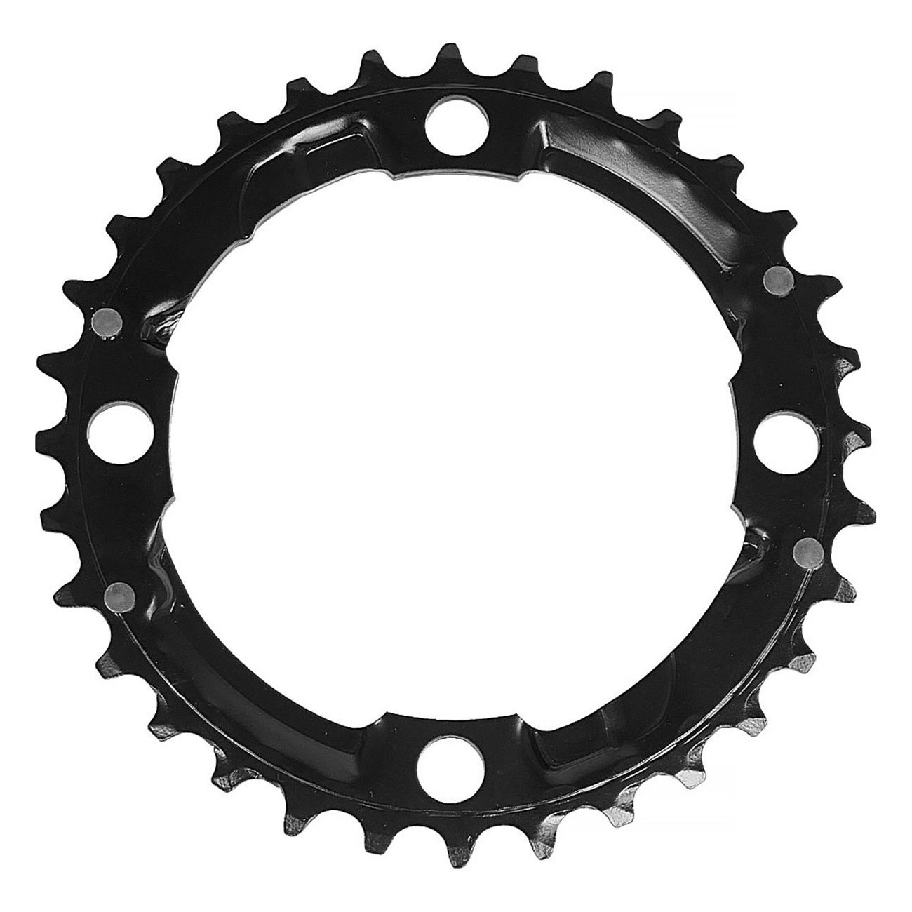 Black Steel MTB Chainring 32T, 104mm BCD, 10V, Compatible with Sram - 1